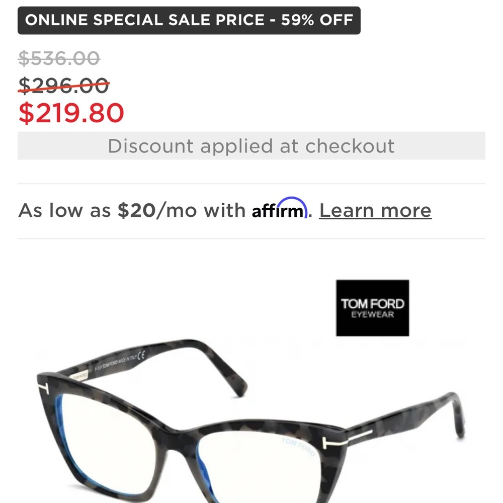 Tom Ford Women's Gray and Blue Glasses